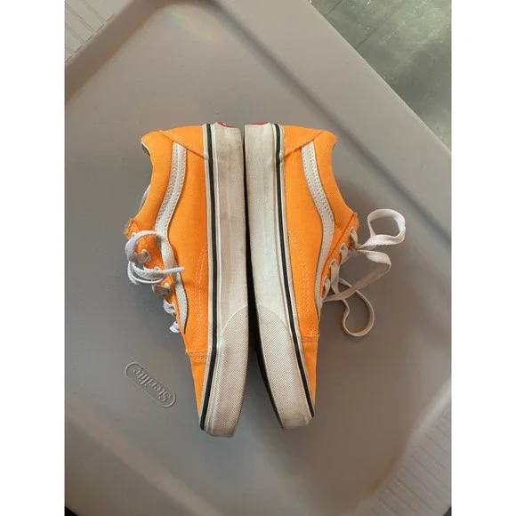 Vans Sneakers Neon Orange and White GUC size 5.5 women 4.0 men - Picture 11 of 13